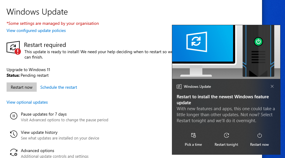 upgrade windows 10 to windows 11 via intune